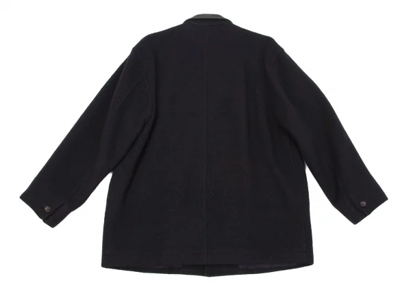 専門ショップ コムデギャルソンオムCOMME 襟レザー切替 HOMME GARCONS des ジャケット・アウター