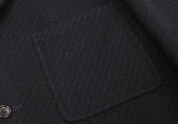 コムデギャルソンオムCOMME des GARCONS HOMME 襟レザー切替ウール