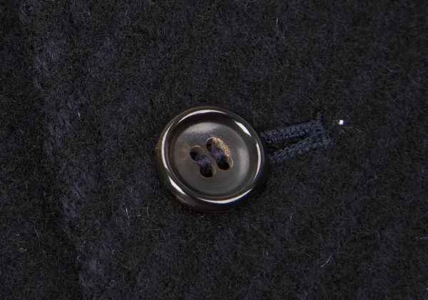 コムデギャルソンオムCOMME des GARCONS HOMME 襟レザー切替ウール