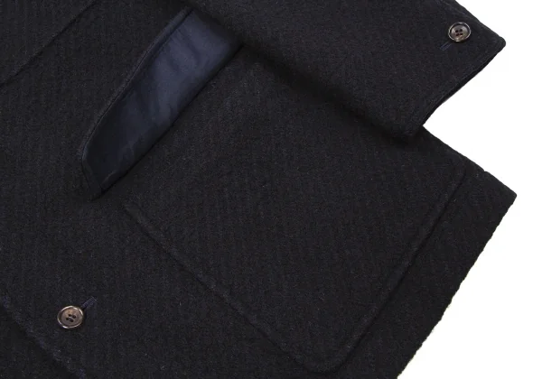 コムデギャルソンオムCOMME des GARCONS HOMME 襟レザー切替