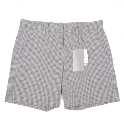 新品!セオリー リュクスtheory luxe 混紡レーヨンチェックショートパンツ グレー濃淡オフ