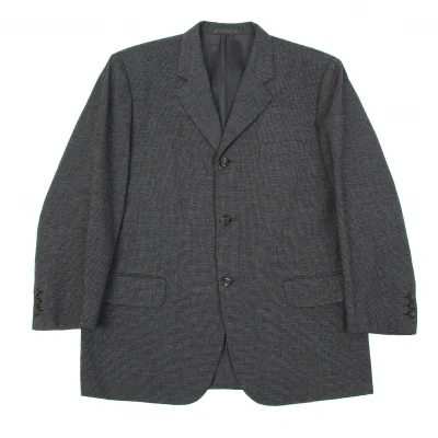 【SALE】コムデギャルソン オムCOMME des GARCONS HOMME ウール千鳥格子ジャケット 黒グレー