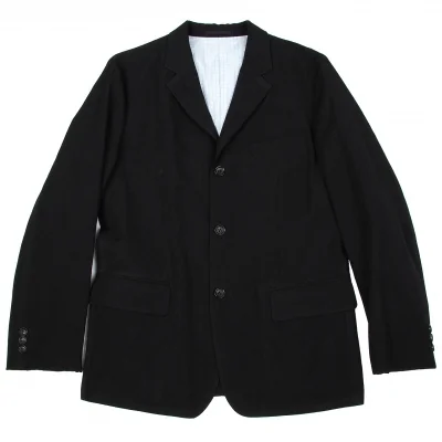 【SALE】コムデギャルソン オムCOMME des GARCONS HOMME しわ加工多重ステッチウールジャケット 黒