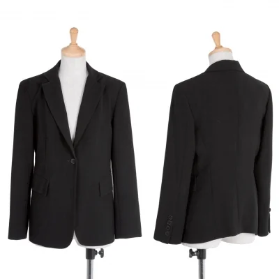 【SALE】ダナキャランDKNY ポリジョーゼットノッチドラペル1Bジャケット 黒