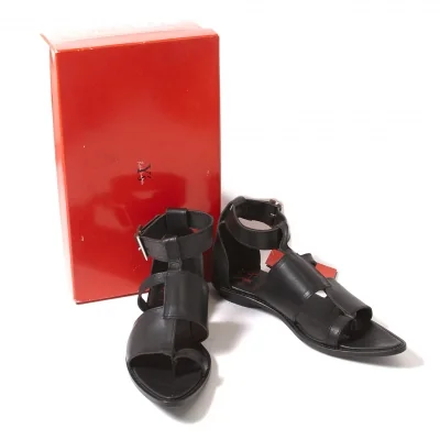 ワイズレッドレーベルY's red Label ポインテッドトゥレザーサンダル