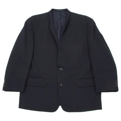 コムデギャルソン オムプリュスCOMME des GARCONS HOMME PLUS ナローラペルウールギャバジャケット 紺
