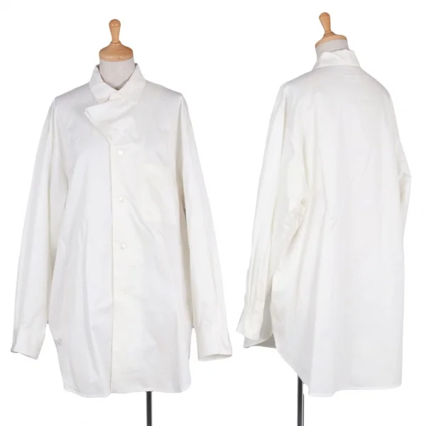 【SALE】ワイズY's コットンシルク襟変形貝ボタンシャツ