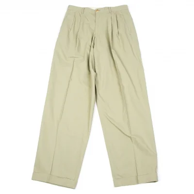 イッセイミヤケ メンISSEY MIYAKE MEN コットンヘリンボーントラウザーパンツ ベージュ