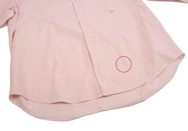 その他 papas SALE】パパスPapas ストライプ長袖シャツ ピンクLL (K-42163)