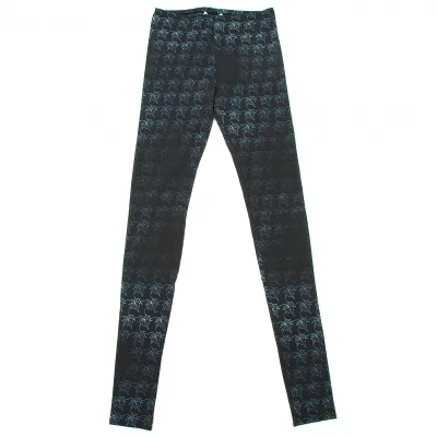 イッセイミヤケISSEY MIYAKE ナイロンリーフ柄レギンス