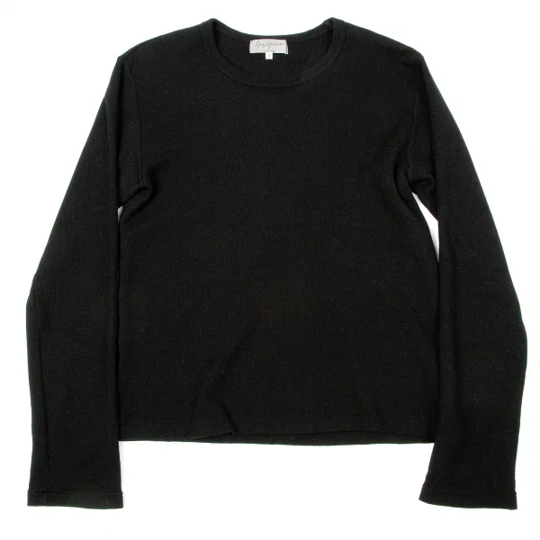 【SALE】ヨウジヤマモト プールオムYohji Yamamoto POUR HOMME クルーネックウールカットソートップス