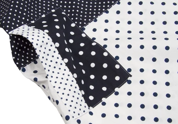 GANRYU Dot Print SwitchingLong Sleeves Shirt K-42342_013
