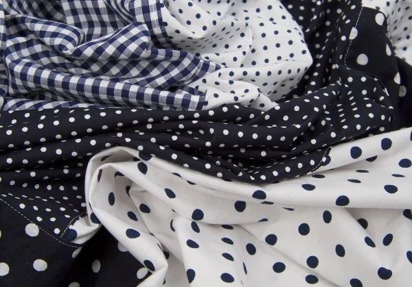 GANRYU Dot Print SwitchingLong Sleeves Shirt K-42342_014