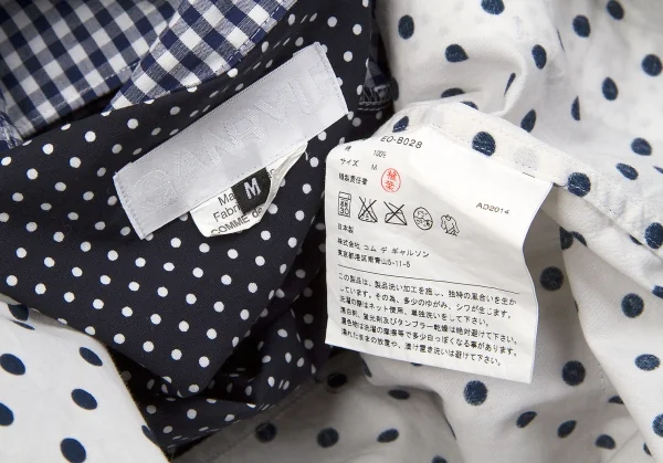 GANRYU Dot Print SwitchingLong Sleeves Shirt K-42342_015