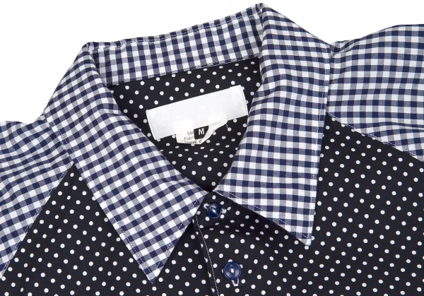 GANRYU Dot Print SwitchingLong Sleeves Shirt K-42342_003