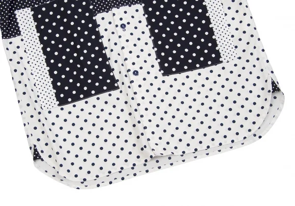 GANRYU Dot Print SwitchingLong Sleeves Shirt K-42342_007