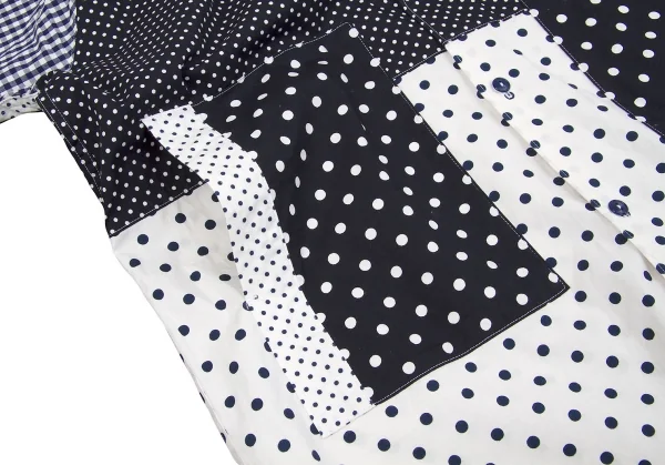 GANRYU Dot Print SwitchingLong Sleeves Shirt K-42342_008