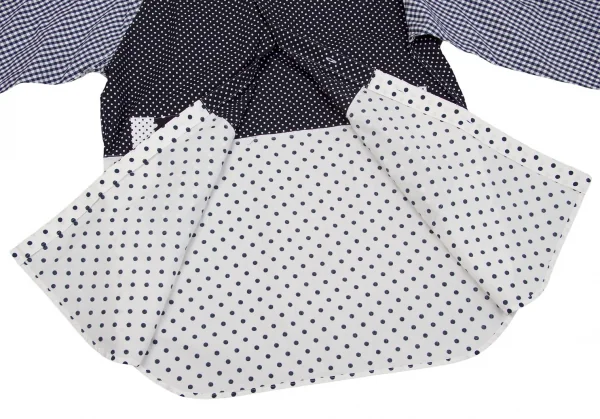 GANRYU Dot Print SwitchingLong Sleeves Shirt K-42342_009