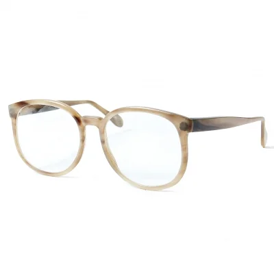 Individuell Germany 白山眼鏡店 M186 バッファローホーン クリアレンズ度無し