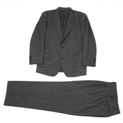 イッセイミヤケ メンISSEY MIYAKE MEN ウールグレンチェックセットアップスーツ グレー