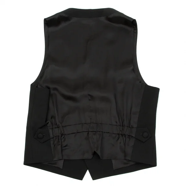 ドリスヴァンノッテンDRIES VAN NOTEN デザインウールベスト 黒48 (K