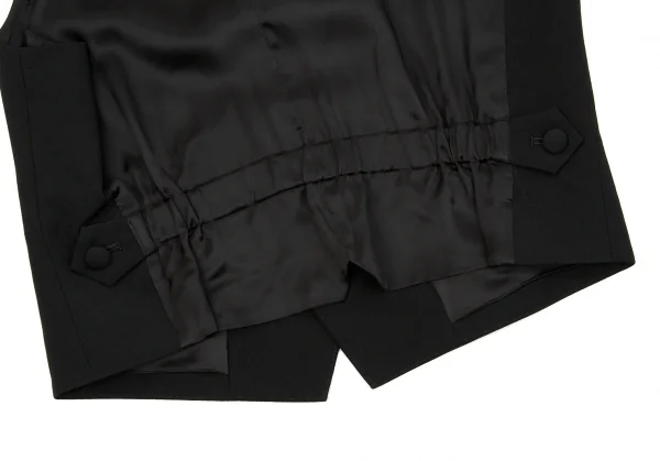 ドリスヴァンノッテンDRIES VAN NOTEN デザインウールベスト 黒48 (K