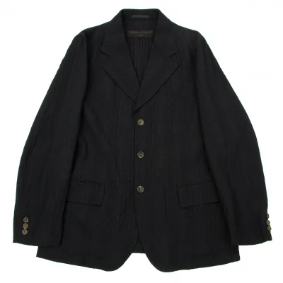 コムデギャルソン オムCOMME des GARCONS HOMME シアサッカーウールジャケット 紺