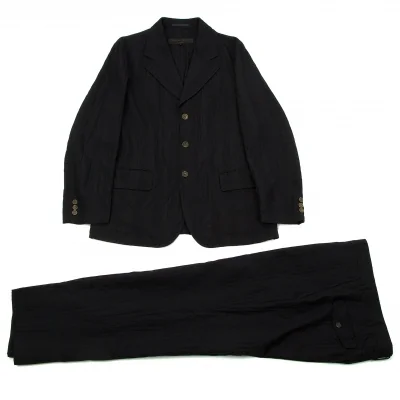 コムデギャルソン オムCOMME des GARCONS HOMME シアサッカーウールセットアップスーツ 紺