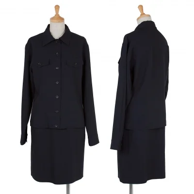 マーガレットハウエルMARGARET HOWELL ウールセットアップ 紺