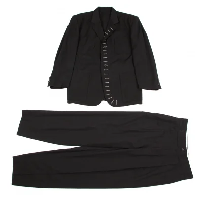 ジャンポールゴルチエオムJean Paul GAULTIER HOMME ウールギャバセットアップスーツ 黒