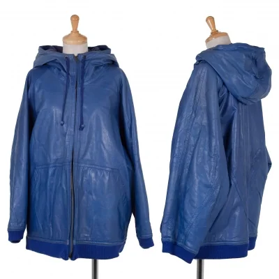 【最終値下げ】イッセイミヤケI.S レザーフードジャケット