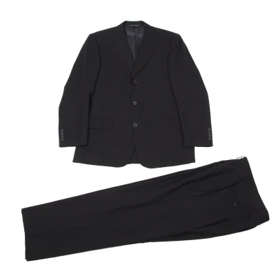 ブルックスブラザーズBrooks Brothers ウールポリストライプストレッチセットアップスーツ 紺白