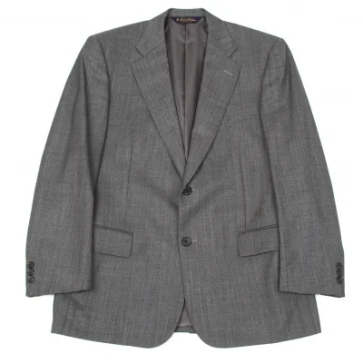 ブルックスブラザーズBrooks Brothers ウールノッチドラペル2Bジャケット グレー