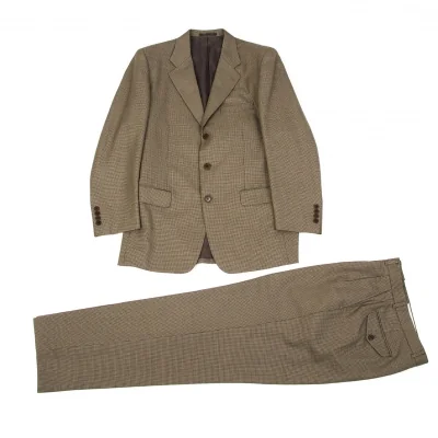 ポールスミスPaul Smith ガンクラブチェックセットアップスーツ 濃淡茶