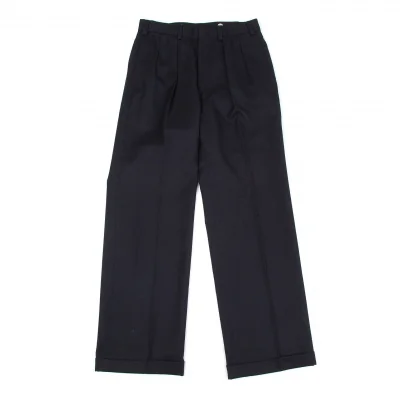 ポロラルフローレンPOLO RALPH LAUREN ウールツータックパンツ 濃紺