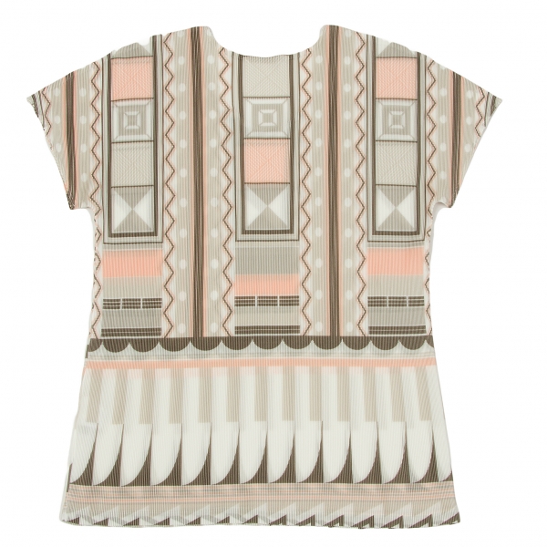 プリーツプリーズPLEATS PLEASE フレンチスリーブプリント