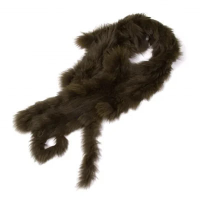 【最終値下げ】ダナキャランDKNY ファーマフラー 茶