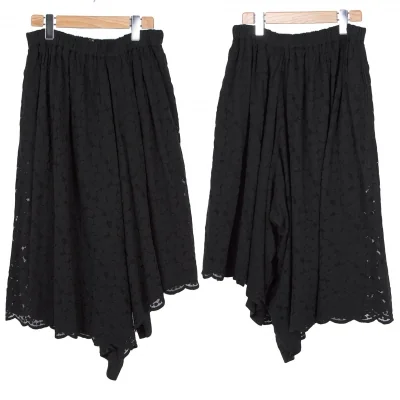 コムデギャルソンCOMME des GARCONS製品染めコットンナイロンレースサルエルパンツ