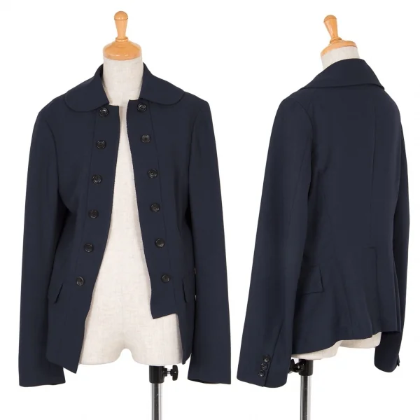 コムコム コムデギャルソンCOMME des GARCONS ポリ丸襟ナポレオン