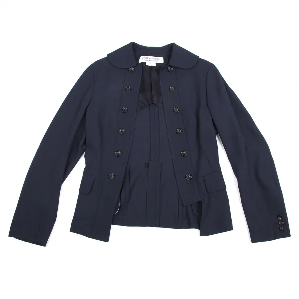 コムコム コムデギャルソンCOMME des GARCONS ポリ丸襟ナポレオン