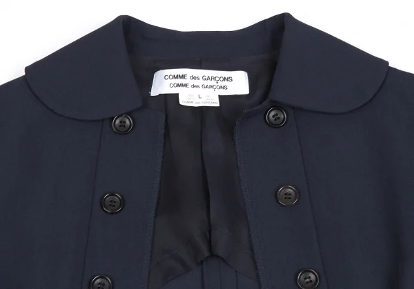 コムコム コムデギャルソンCOMME des GARCONS ポリ丸襟ナポレオン
