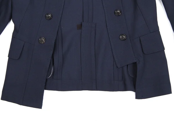 コムコム コムデギャルソンCOMME des GARCONS ポリ丸襟ナポレオン