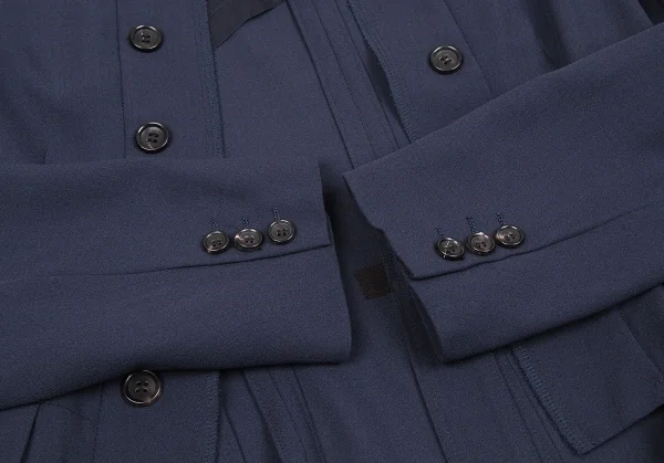 コムコム コムデギャルソンCOMME des GARCONS ポリ丸襟ナポレオン