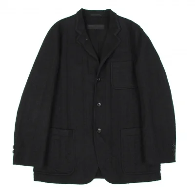 【SALE】コムデギャルソン オムCOMME des GARCONS HOMME 起毛メッシュパッチポケットジャケット 黒