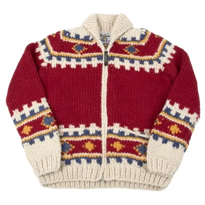 カナタKanata カウチンジップアップセーター