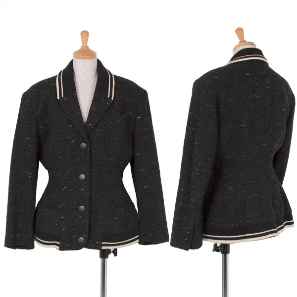 ジャンポールゴルチエJean Paul GAULTIER ウール混ネップジャケット 黒