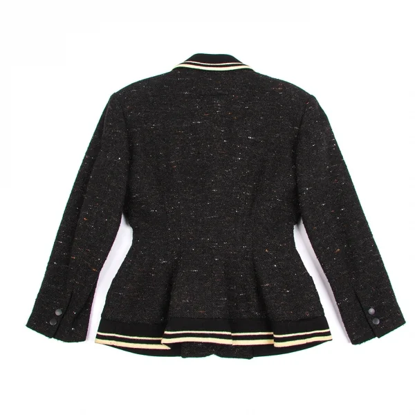 ジャンポールゴルチエJean Paul GAULTIER ウール混ネップジャケット 黒