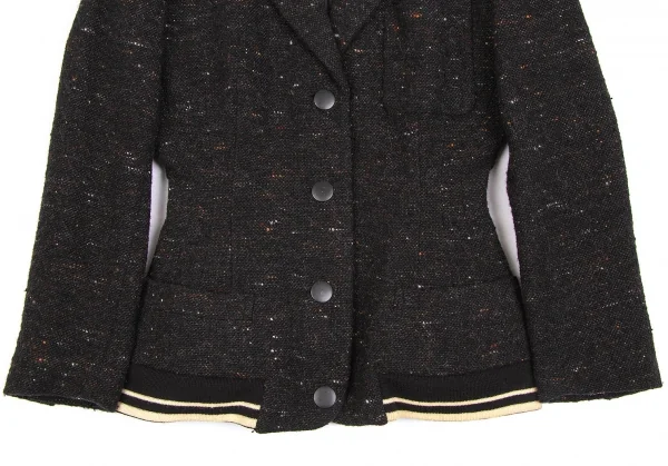 ジャンポールゴルチエJean Paul GAULTIER ウール混ネップジャケット 黒