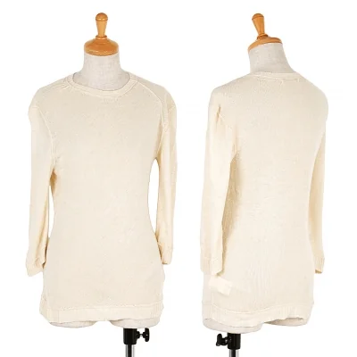 【最終値下げ】ワイズY's 斜行シルクニットセーター 生成り