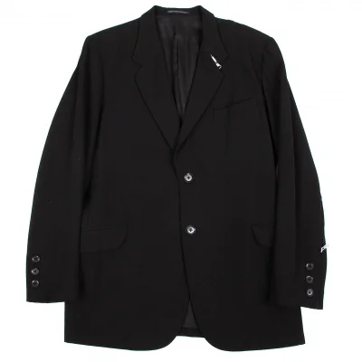 ヨウジヤマモトプールオムYohji Yamamoto POUR HOMME オールドギャバジップデザインジャケット 黒